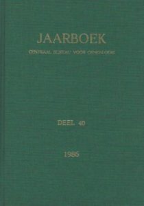 Cover of Jaarboek Centraal Bureau voor Genealogie en het Iconographisch Bureau: Deel 40 (1986) book