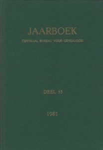 Cover of Jaarboek Centraal Bureau voor Genealogie en het Iconographisch Bureau: deel 35 (1981) book