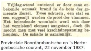 Provinciale Noordbrabantsche en ’s Hertogenbossche courant, 22 november 1887.